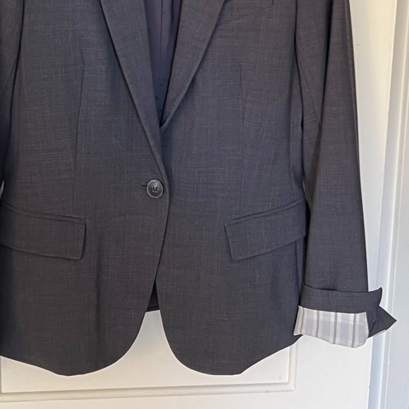 Theory Gabe B 2 One Button Blazer, Wool Blend - Picture 3 of 4